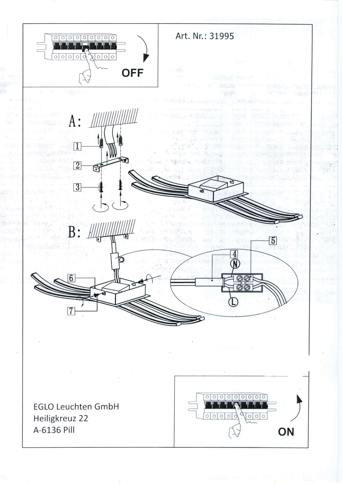 Eglo 31995 Service Manual