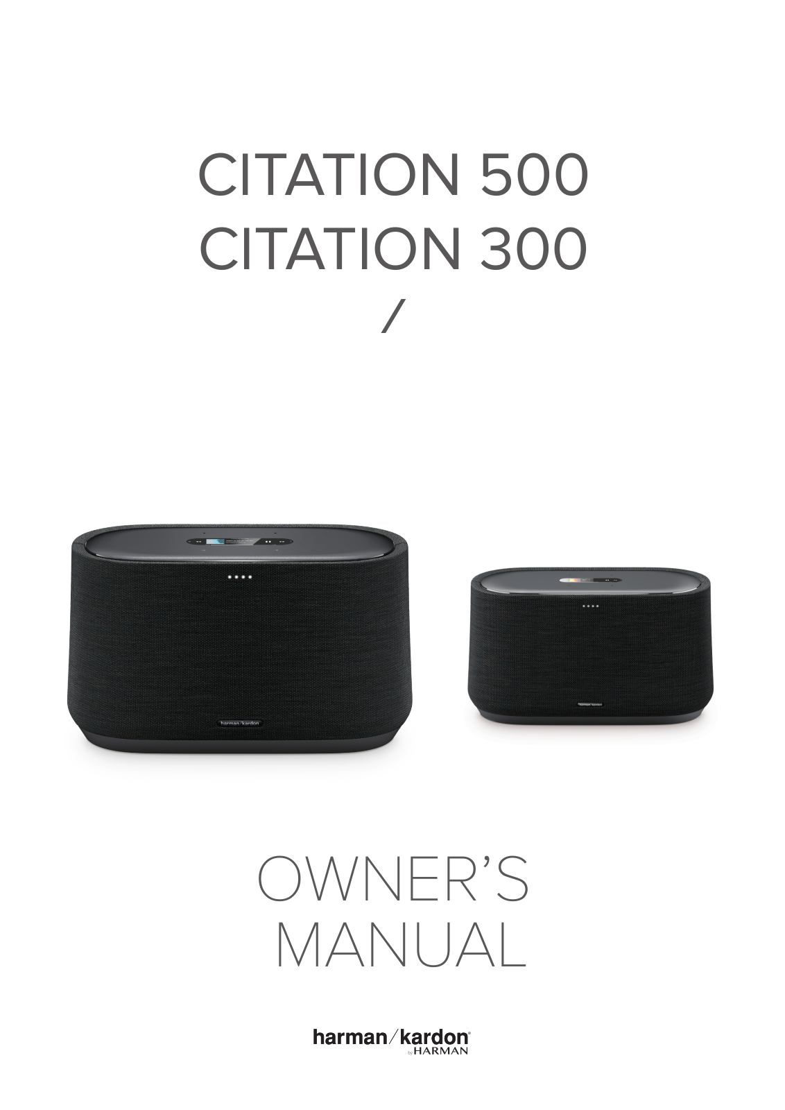 Harman Kardon Citation 500/300 Large User Manual