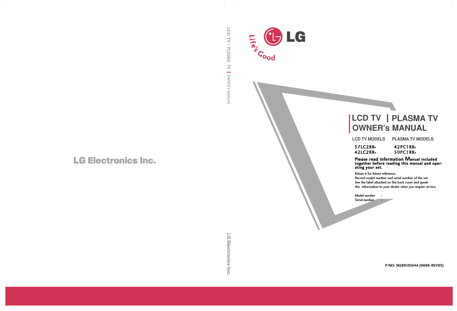 LG 50PC1RR User Manual