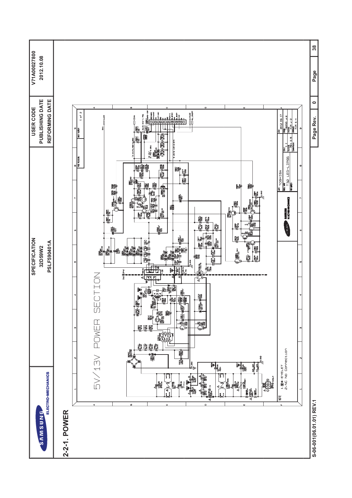 Toshiba 32L2300 Schematic