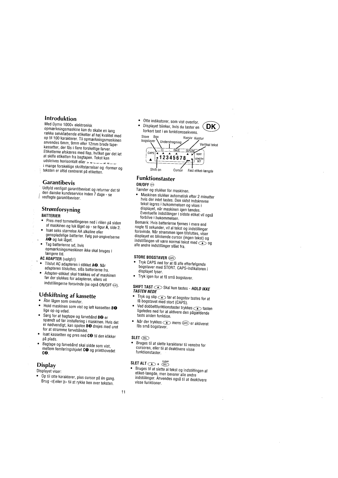 DYMO 1000Plus User's Manual