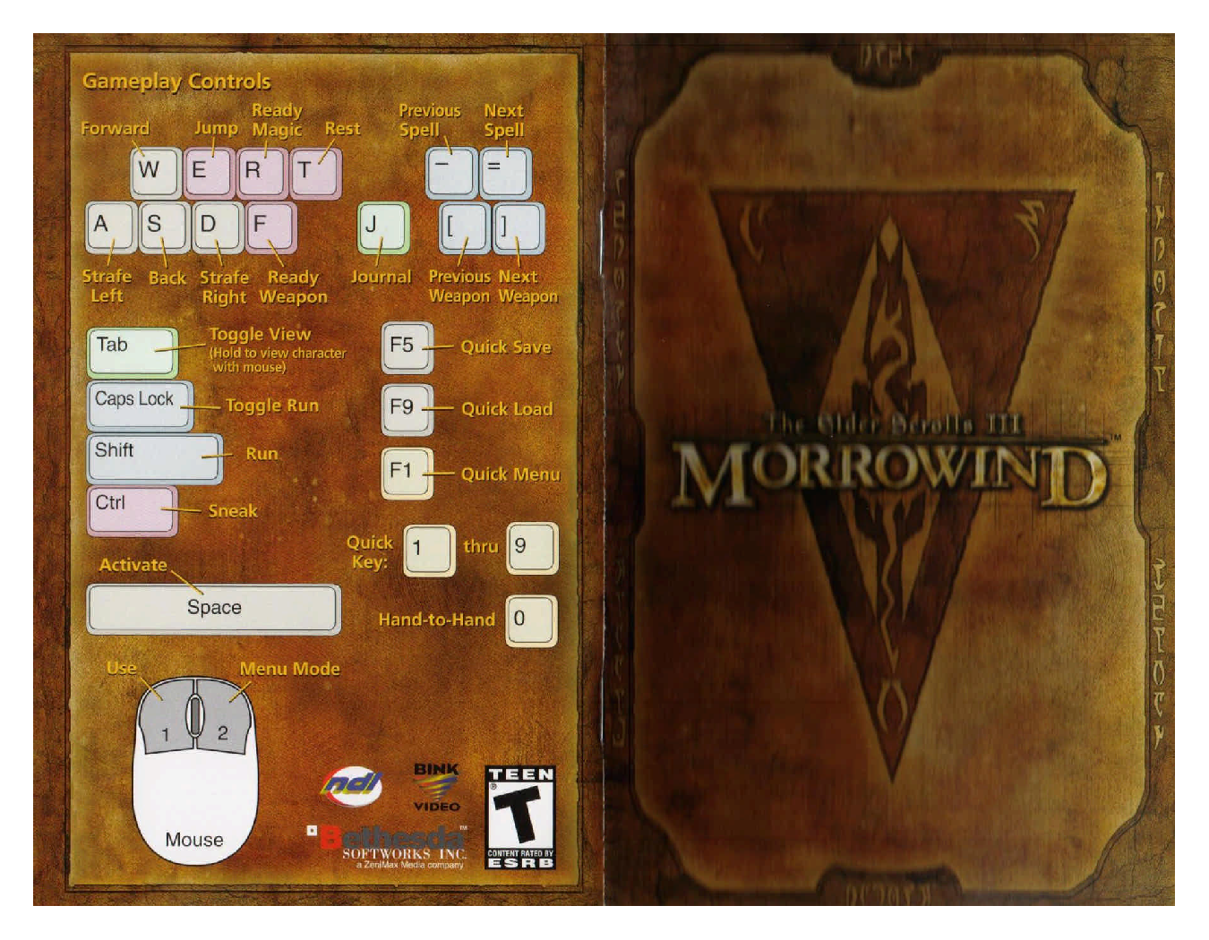 Games PC THE ELDER SCROLLS III-MORROWIND User Manual