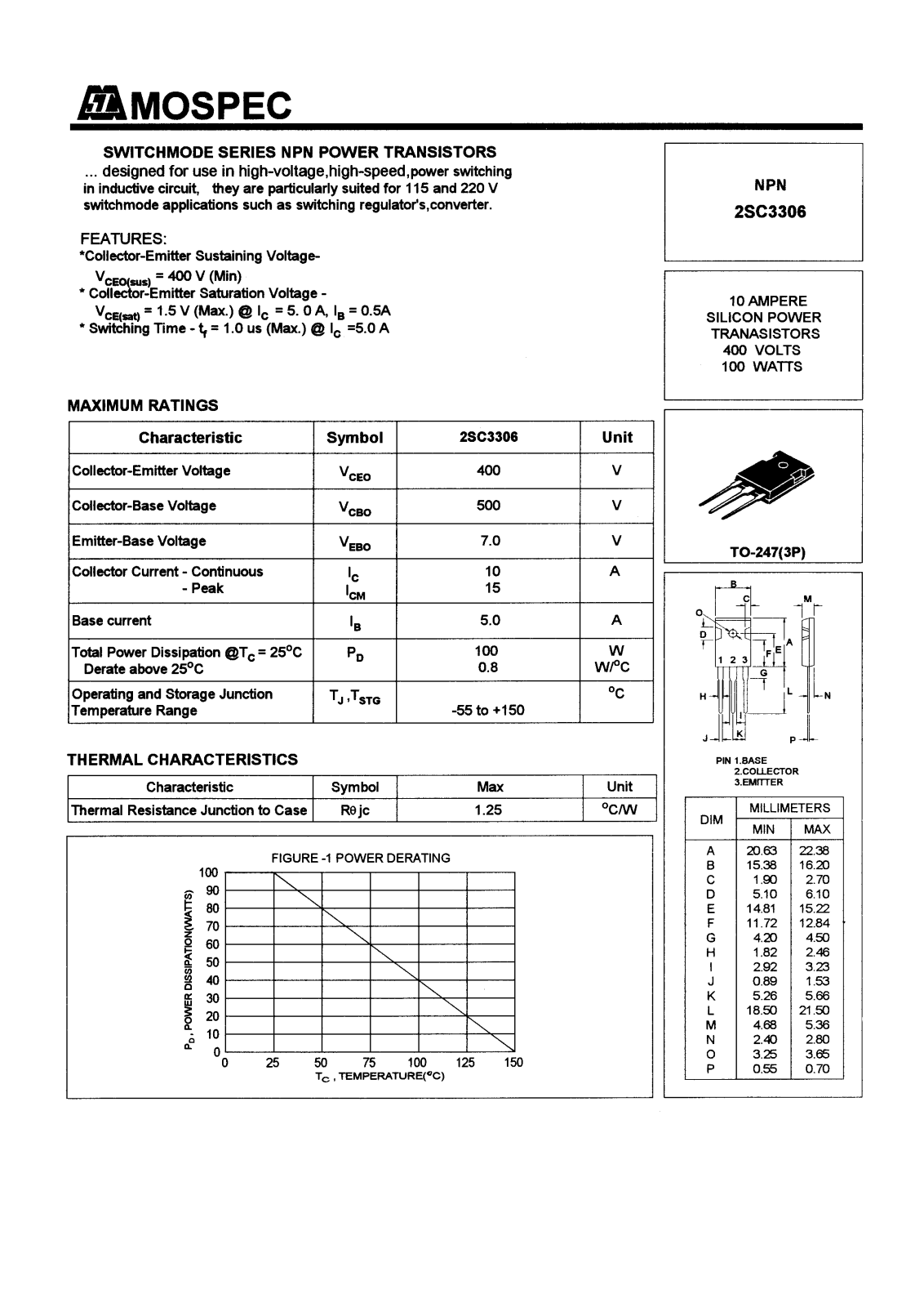 MOSPEC 2SC33306 Datasheet