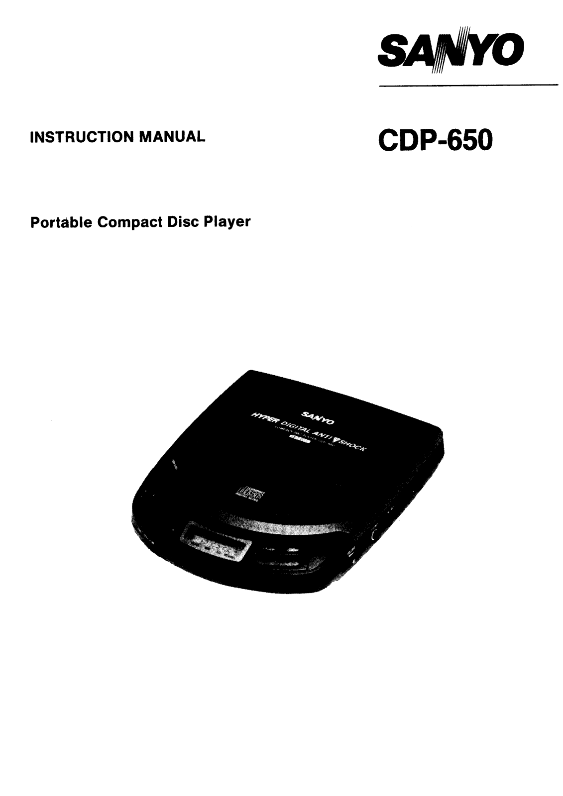 Sanyo CDP-650 Instruction Manual