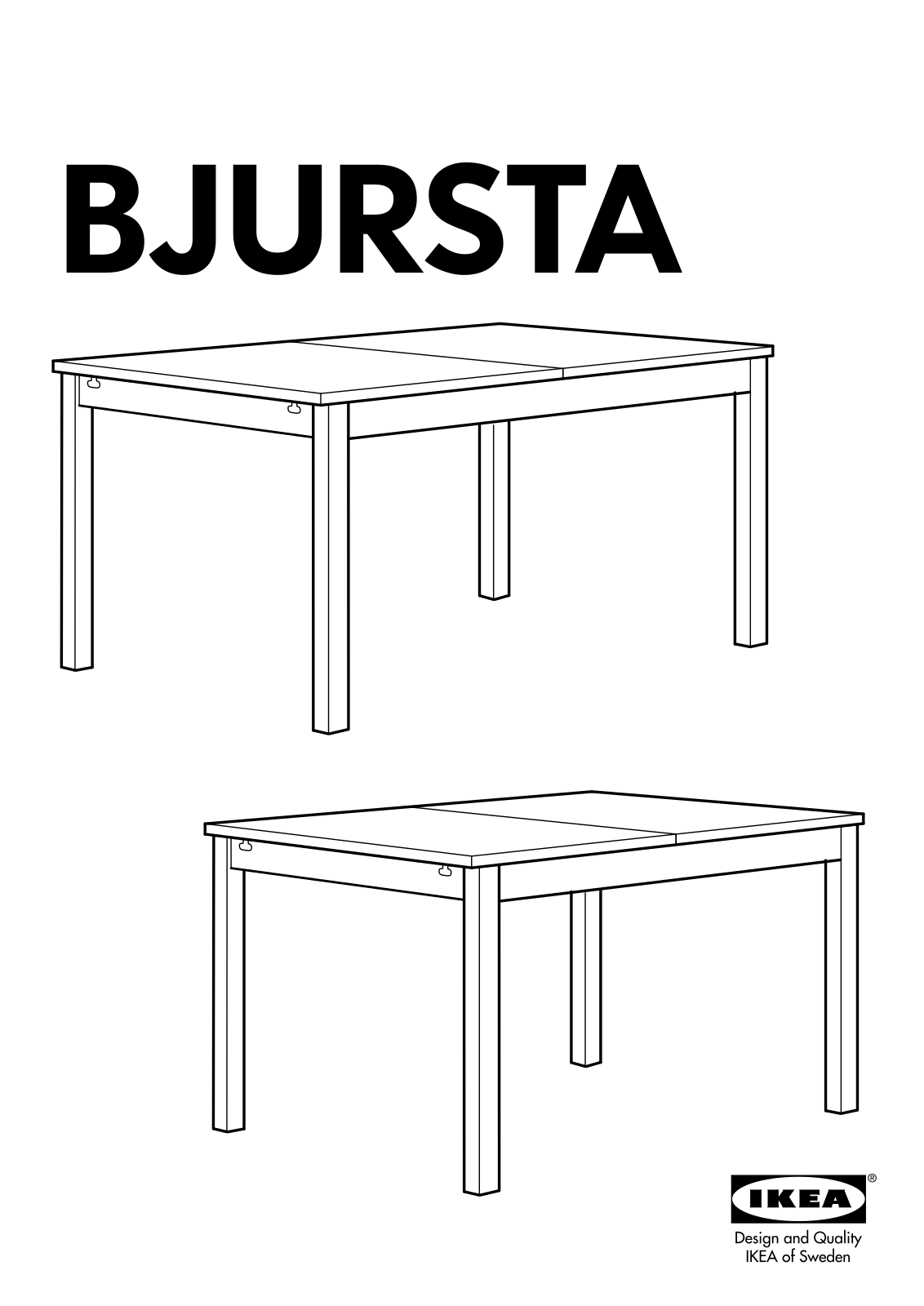 IKEA BJURSTA DINING TABLE 55x71x87