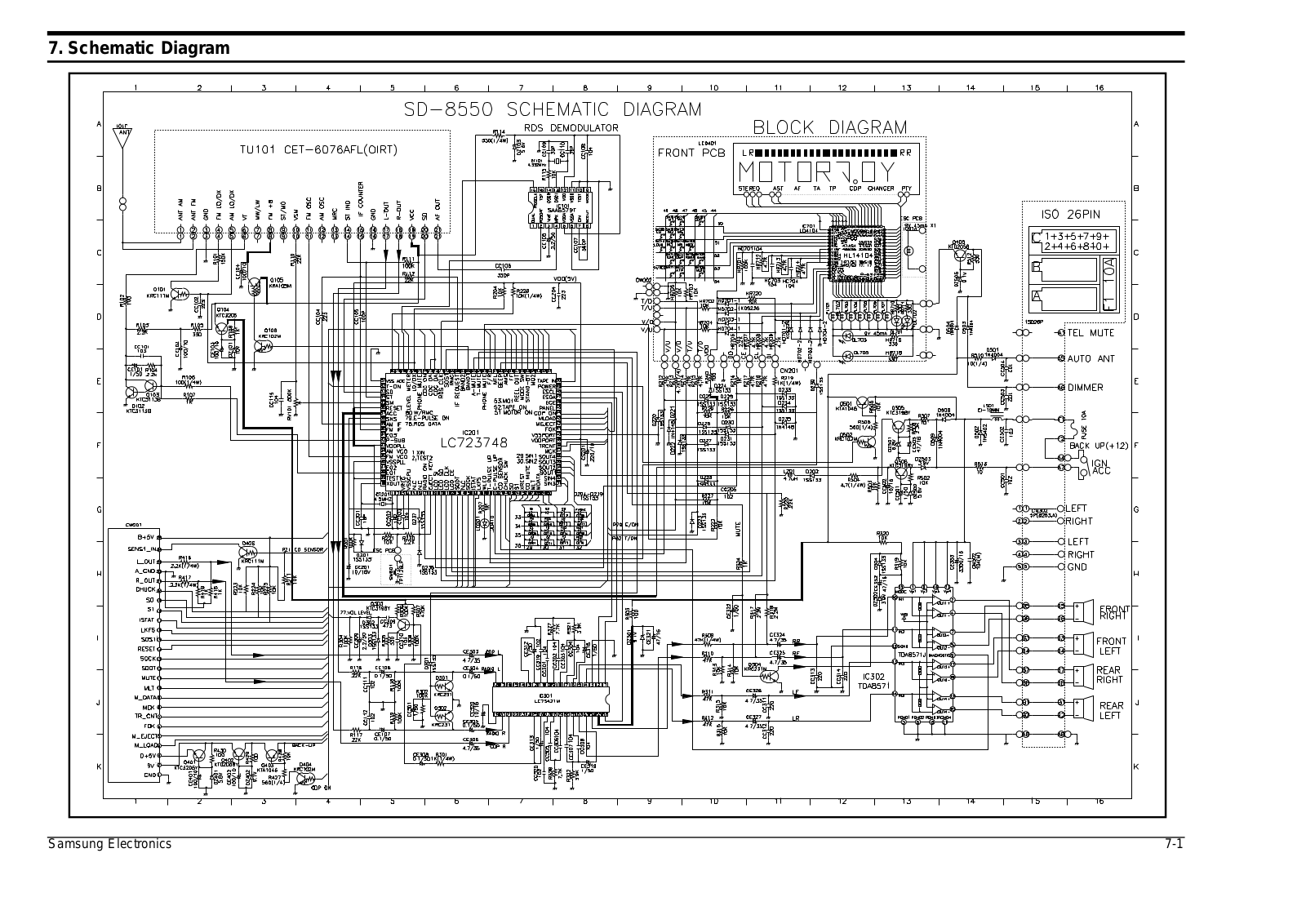 SAMSUNG SD-8550 Schematic Diagram