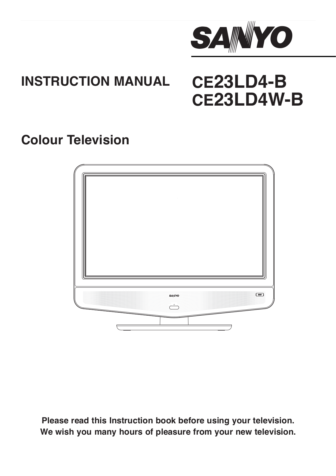 Sanyo CE23LD4-B, CE23LD4W-B Instruction Manual