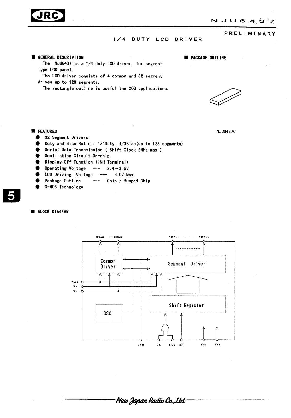 JRC NJU6437C Datasheet