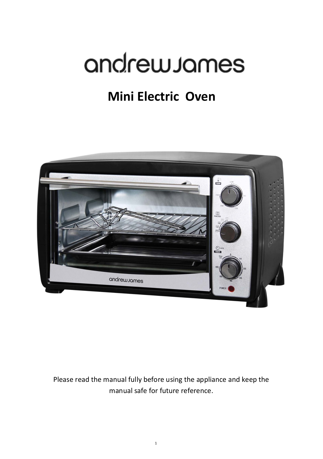 Andrew James Mini Oven and Grill User Manual