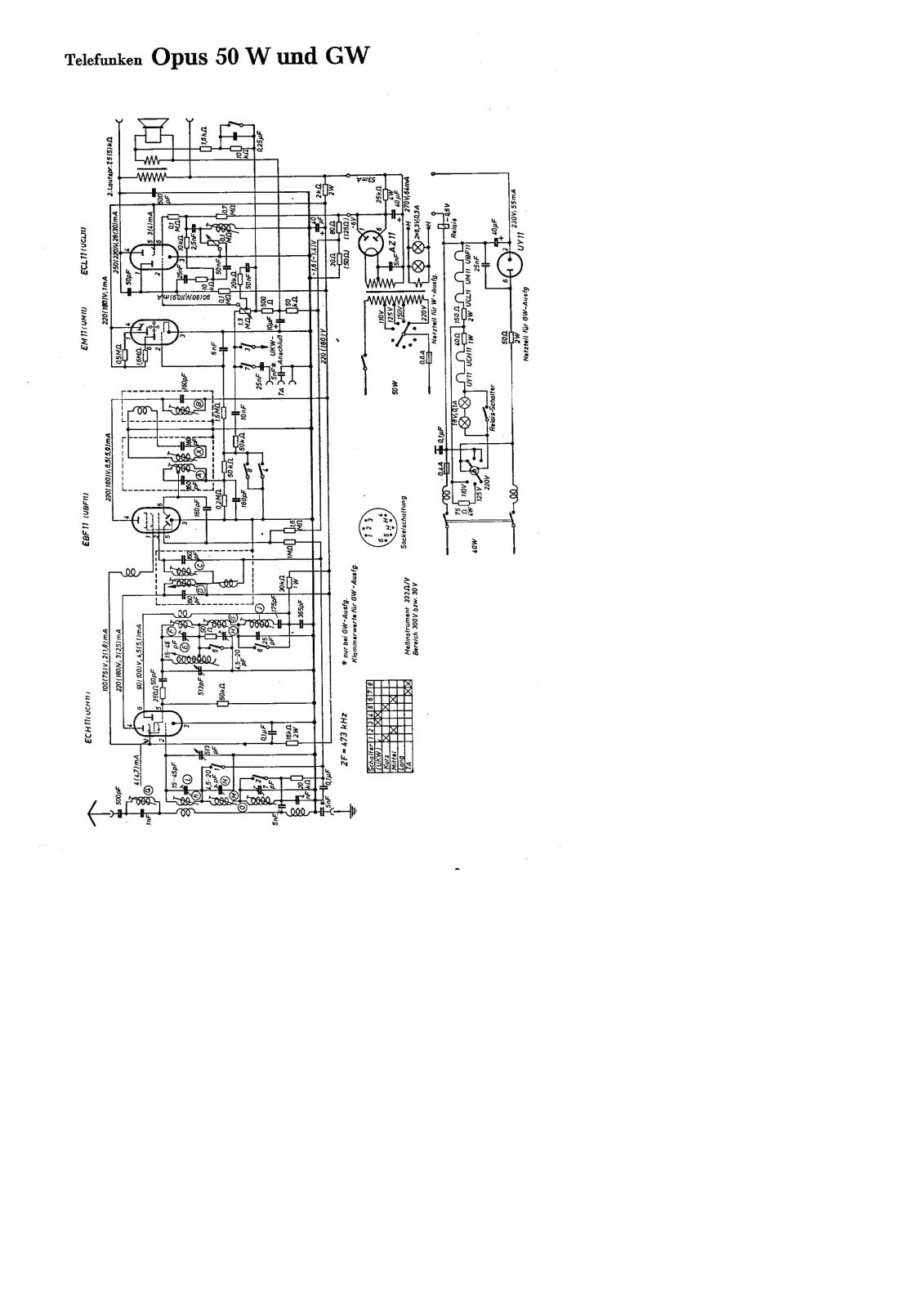 Telefunken Opus-50W Schematic