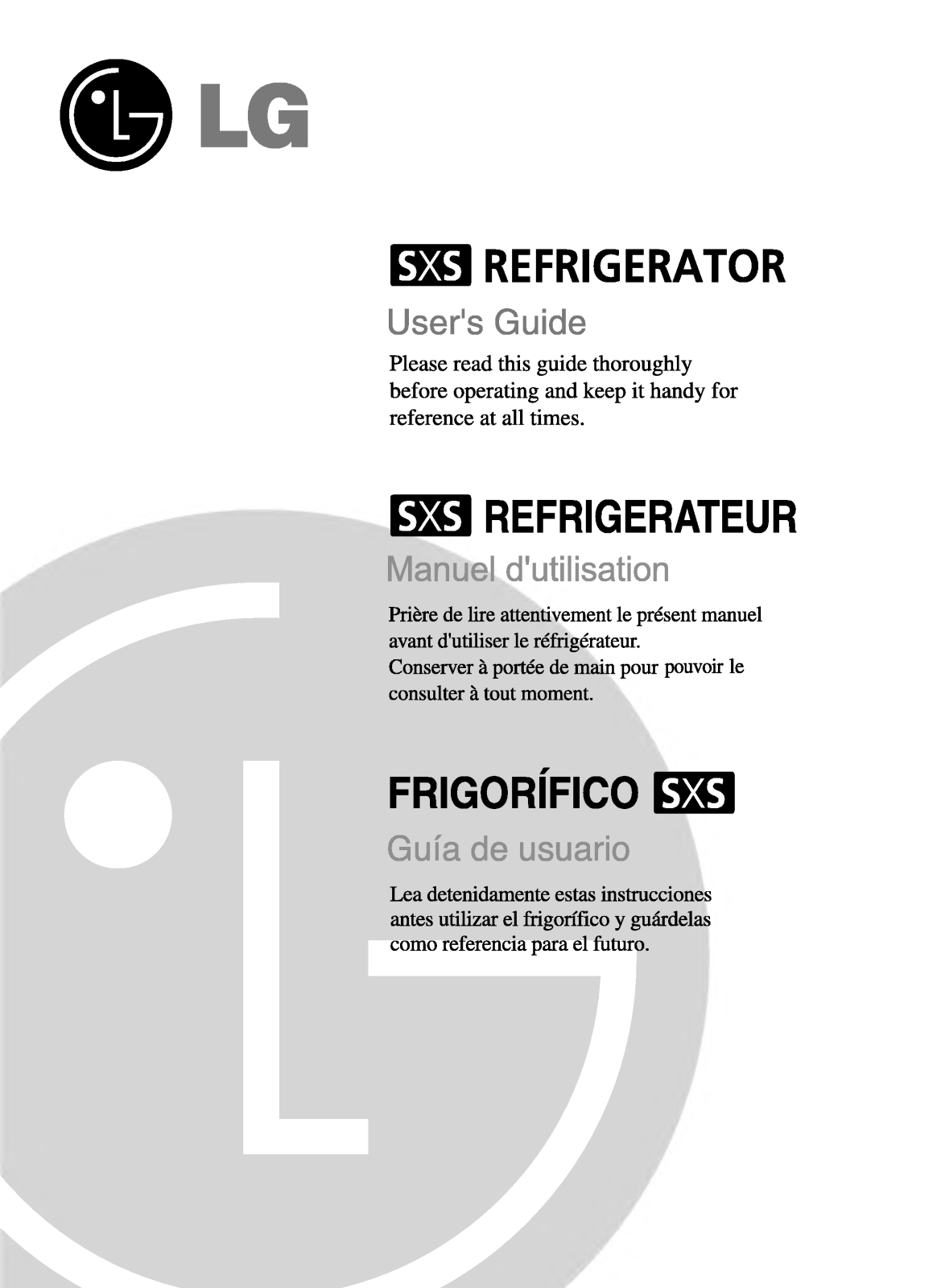 LG GR-L207CLQ User Manual