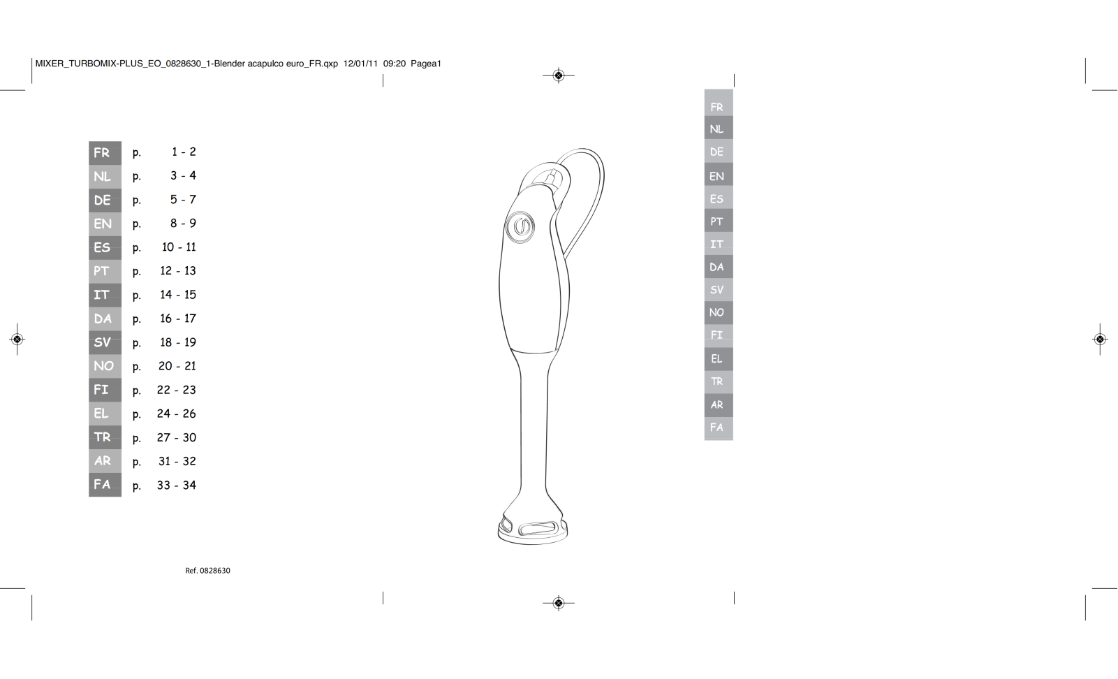 Moulinex DD1011 operation manual