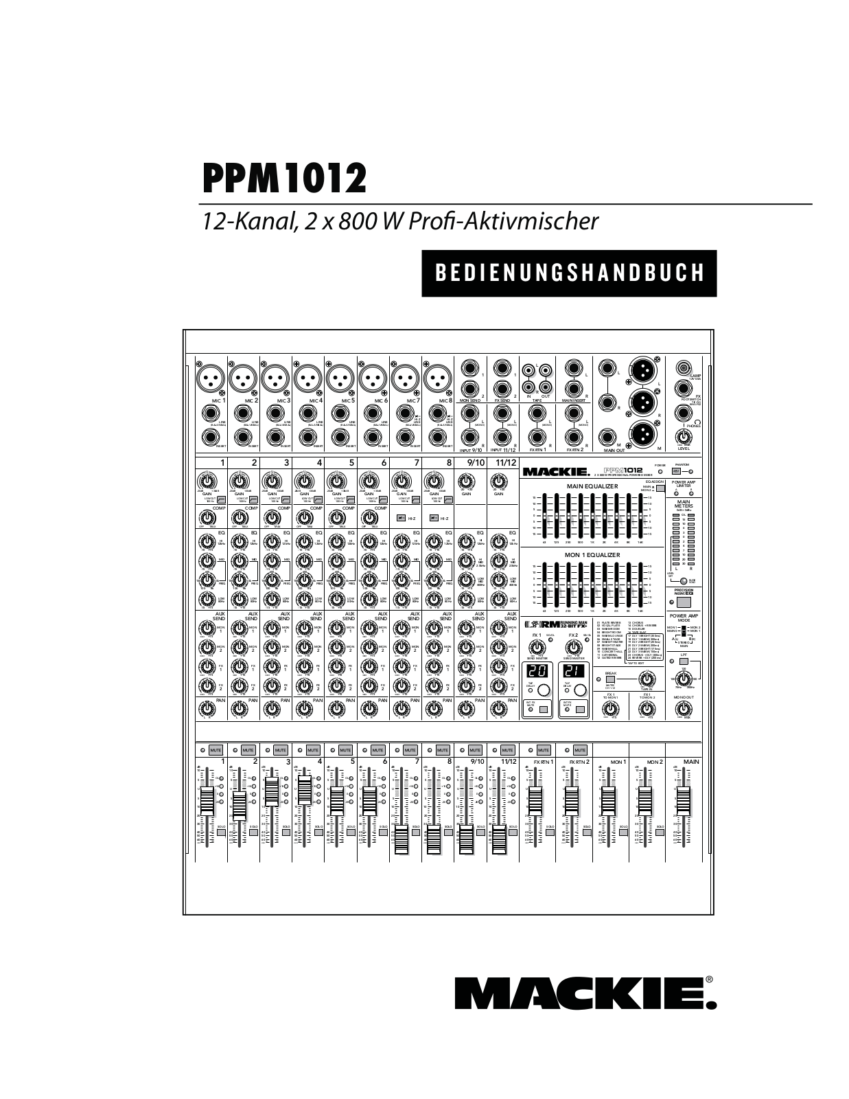 Mackie PPM1012 Owner's Manual