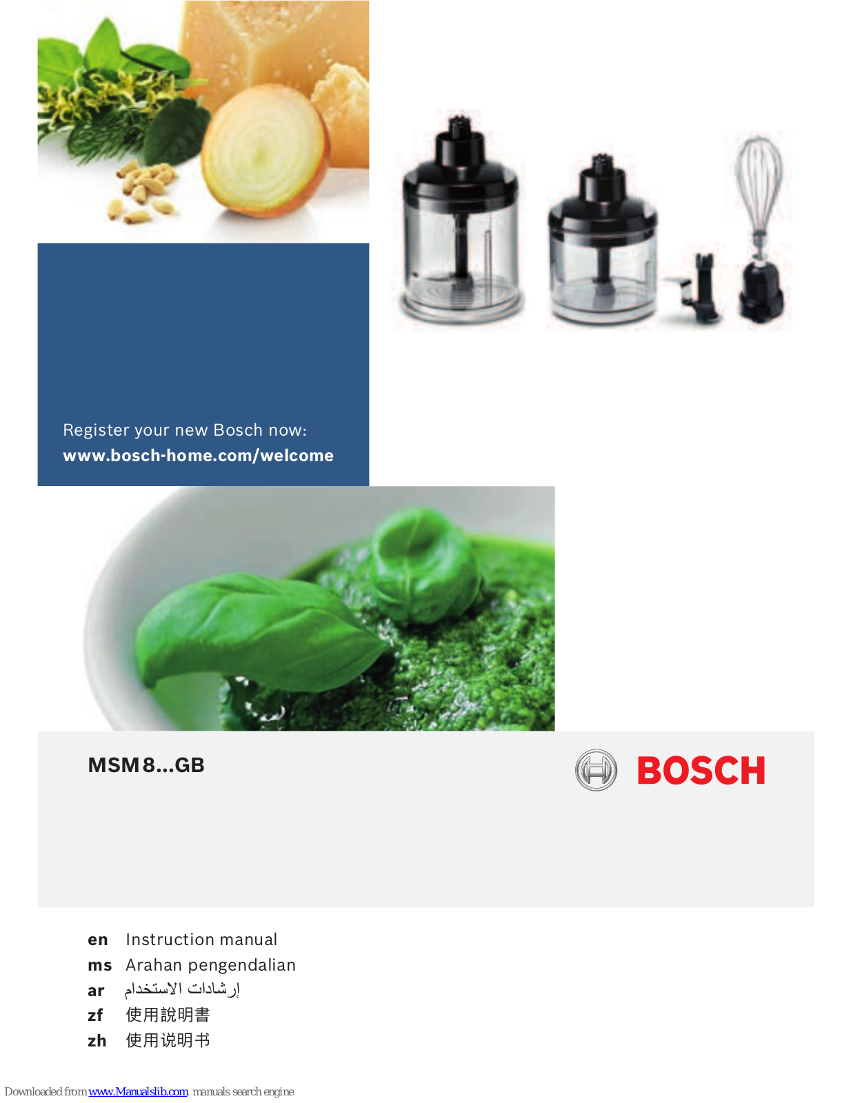 Bosch MSM8...GB, MaxoMixx Instruction Manual