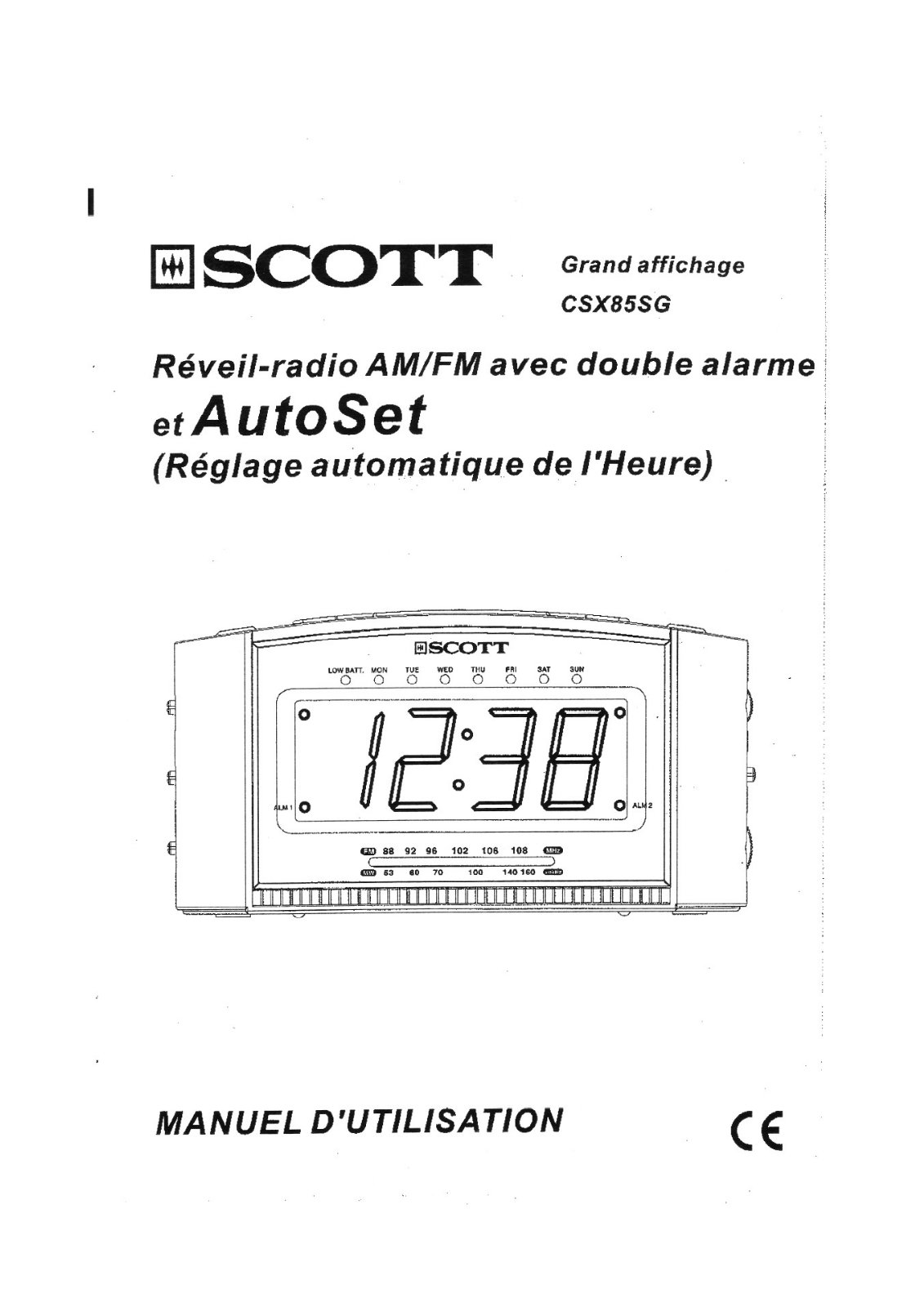 SCOTT CSX 85 SG User Manual