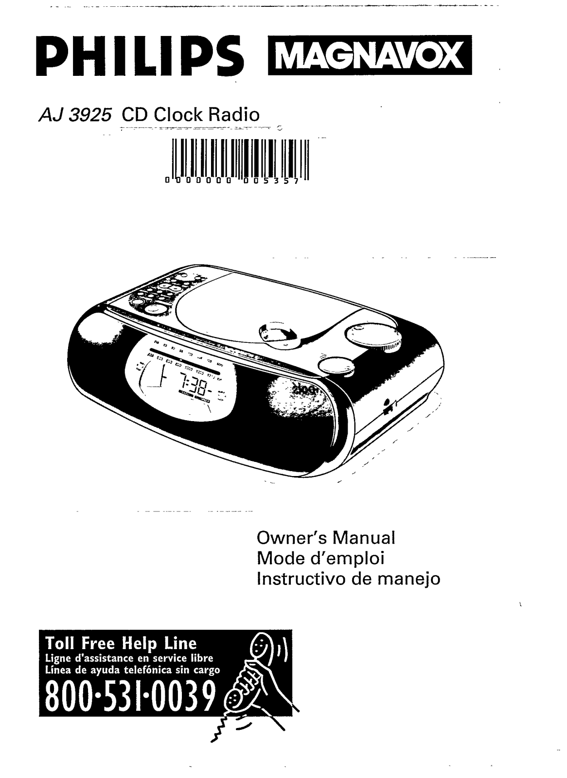 Philips AJ3925/17, AJ3925/01, AJ3925/00 User Manual