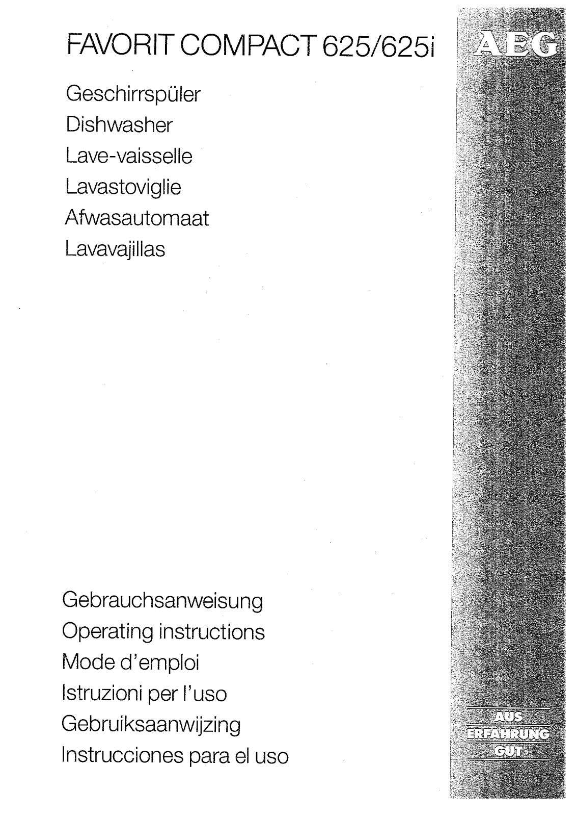 AEG FAVORIT COMPACT 625, FAVORIT COMPACT 625i User Manual