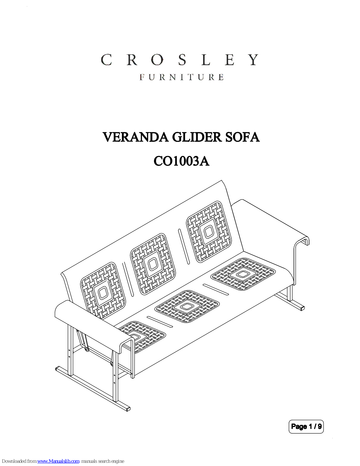 Crosley CO10003A User Manual