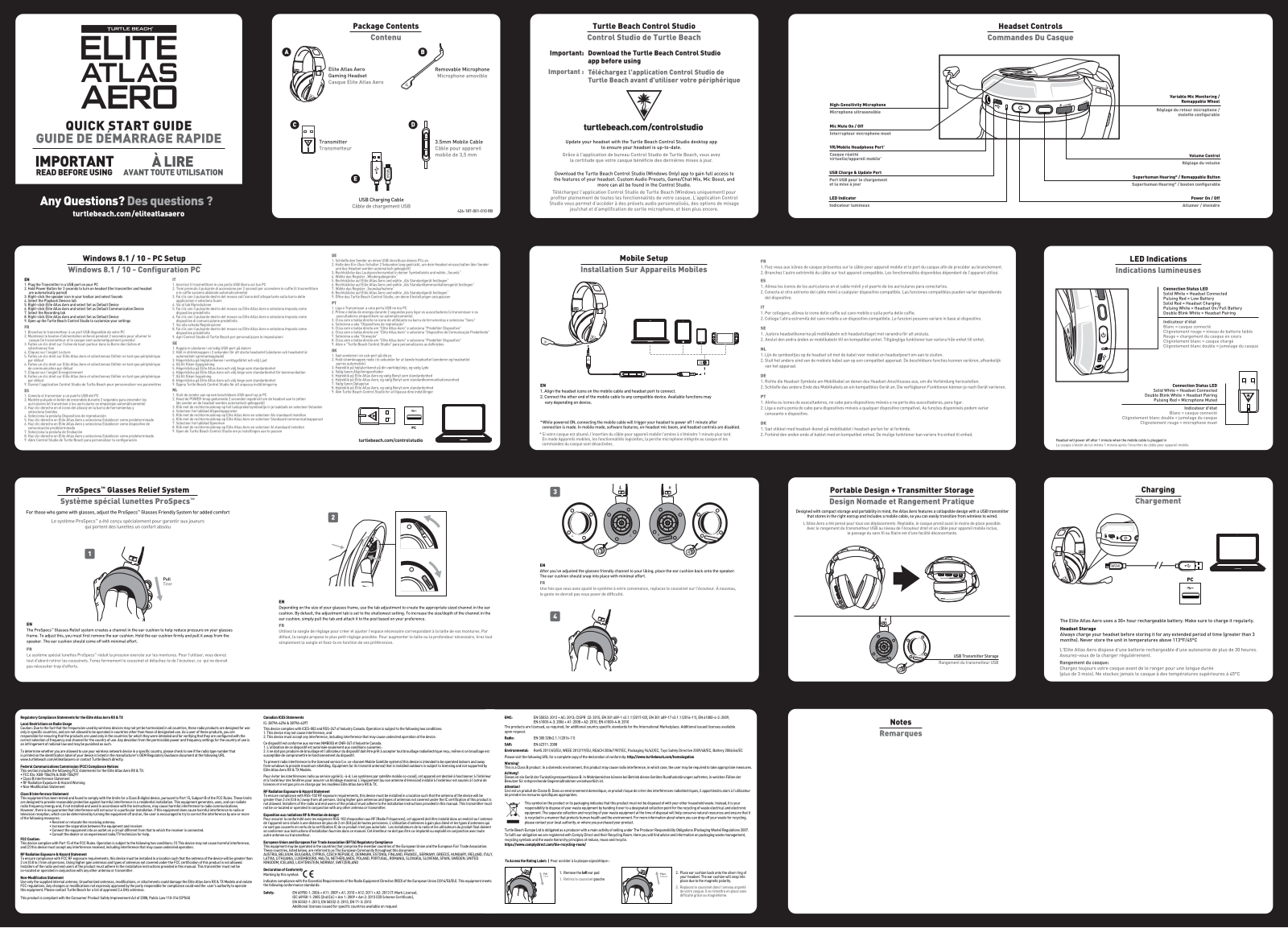 Turtle Beach elite atlas Aero wireless User Manual