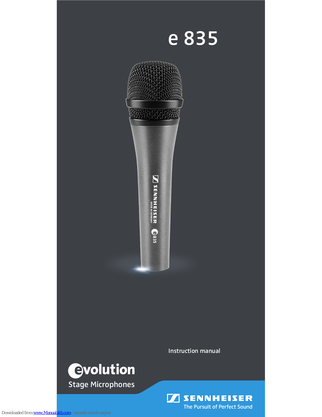 Sennheiser e 835 evolution Instruction Manual