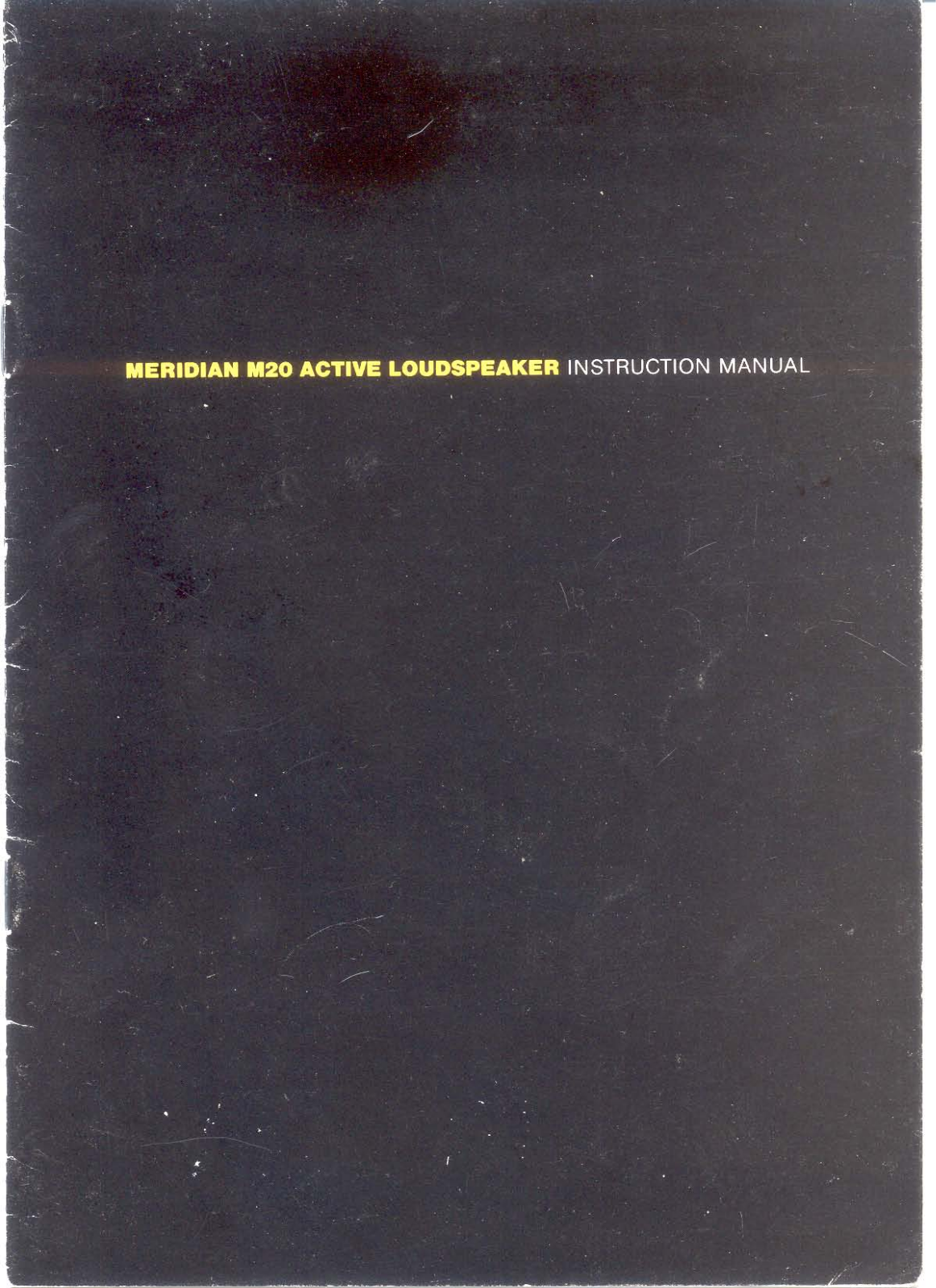 Meridian Audio M-20 Owners manual