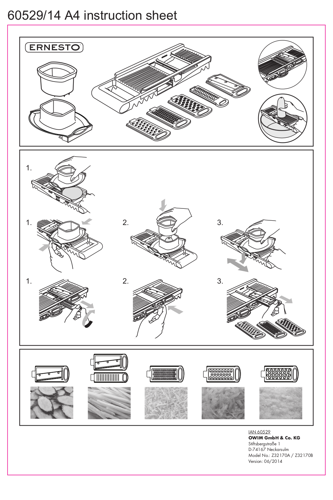 Ernesto Z32170A, Z32170B User Manual