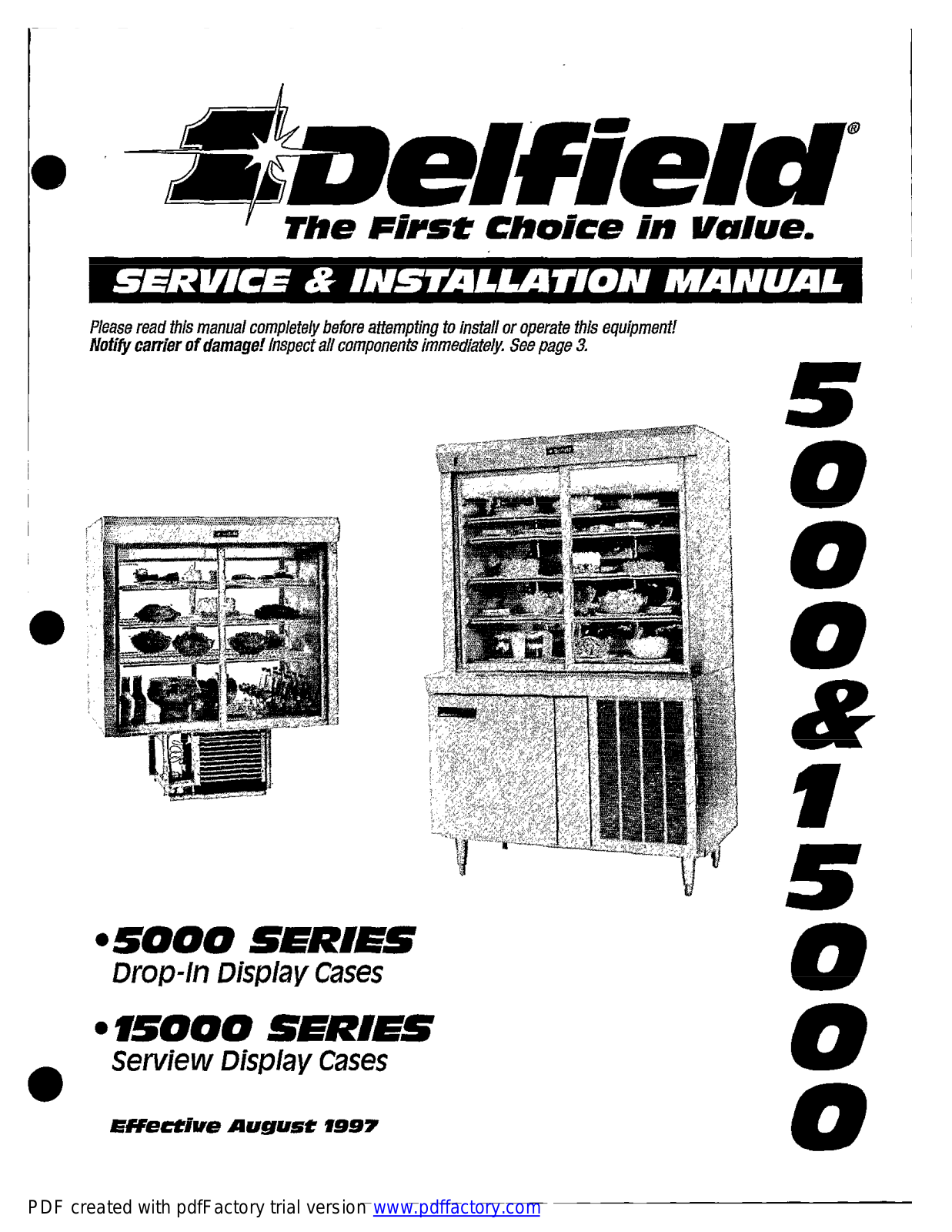 Delfield 5972 Operators Manual