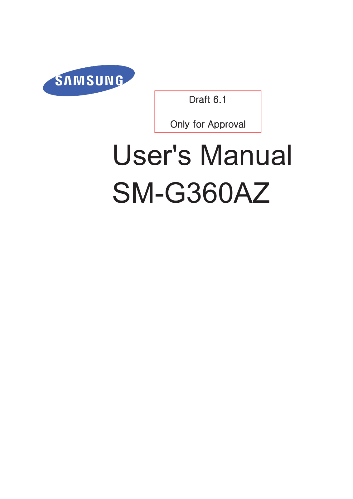 Samsung SMG360AZ Users Manual