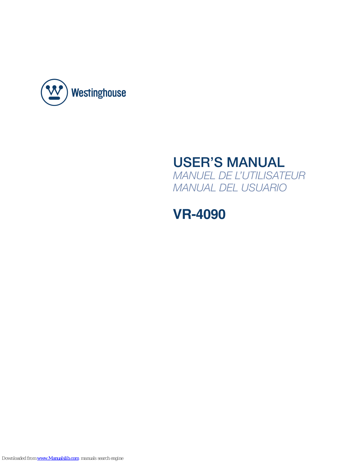 Westinghouse VR-4090 User Manual