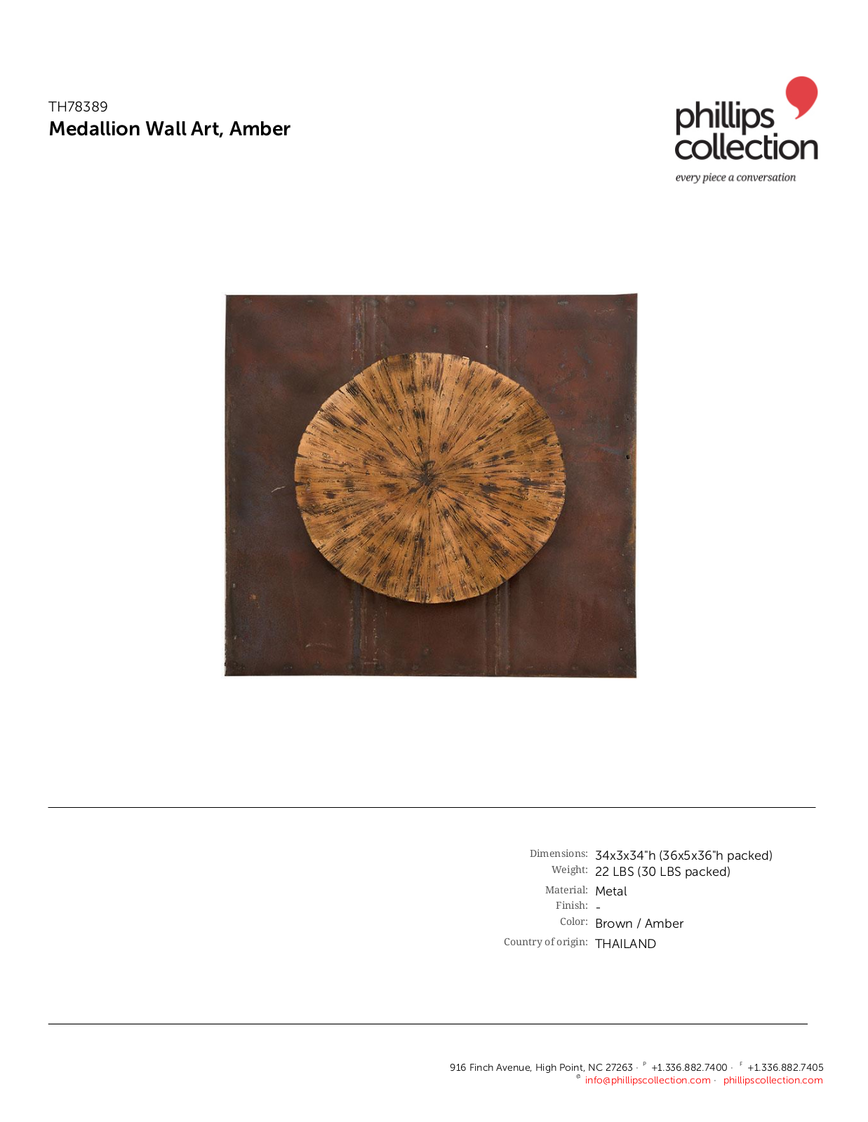 Phillips Collection TPC10495 Specifications - ManualMachine.com