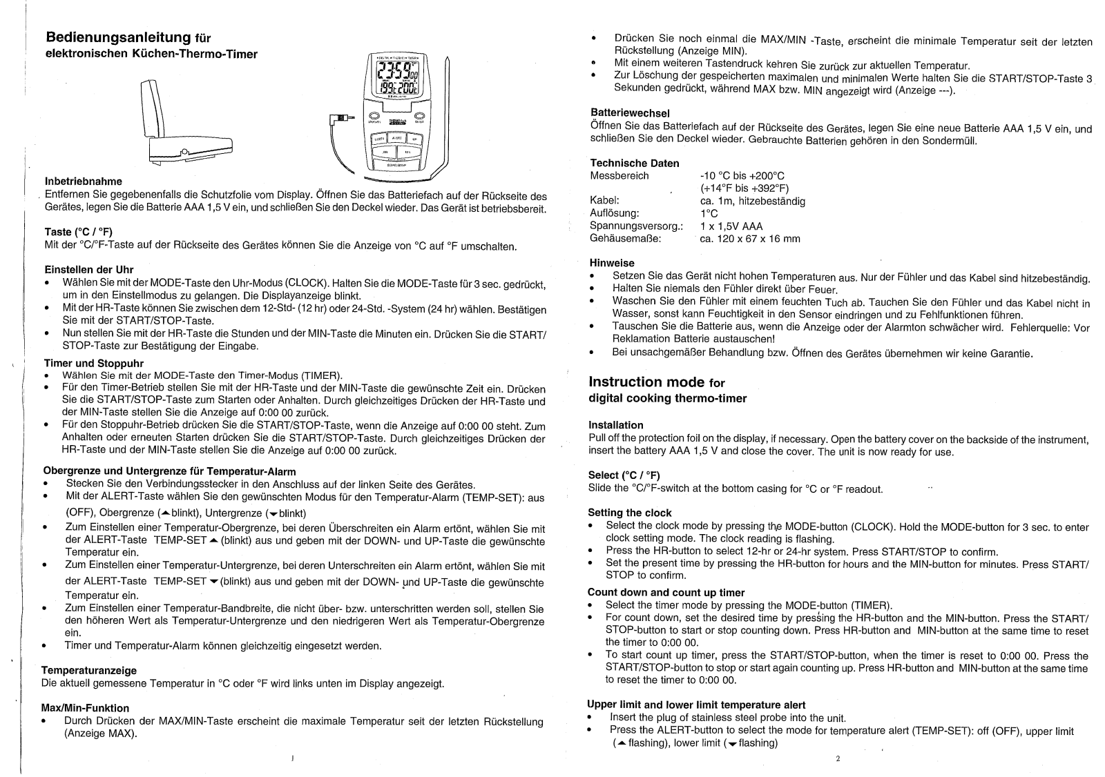 TFA THERMOM User Manual