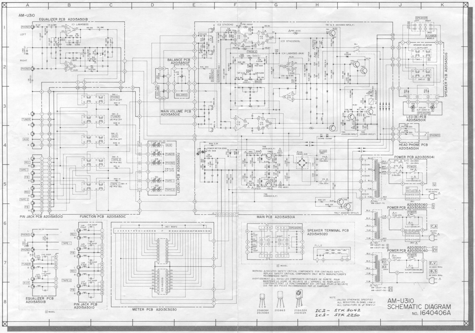 Aiwa AMU-310 Schematic