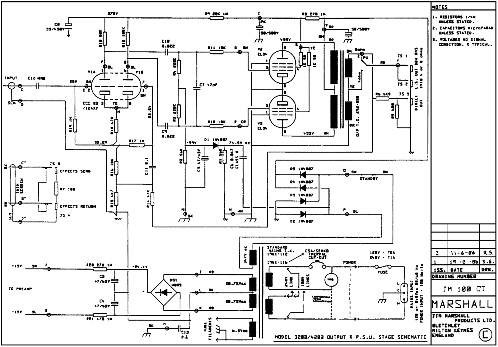 Marshall 3203-Pwr-Amp Schematic