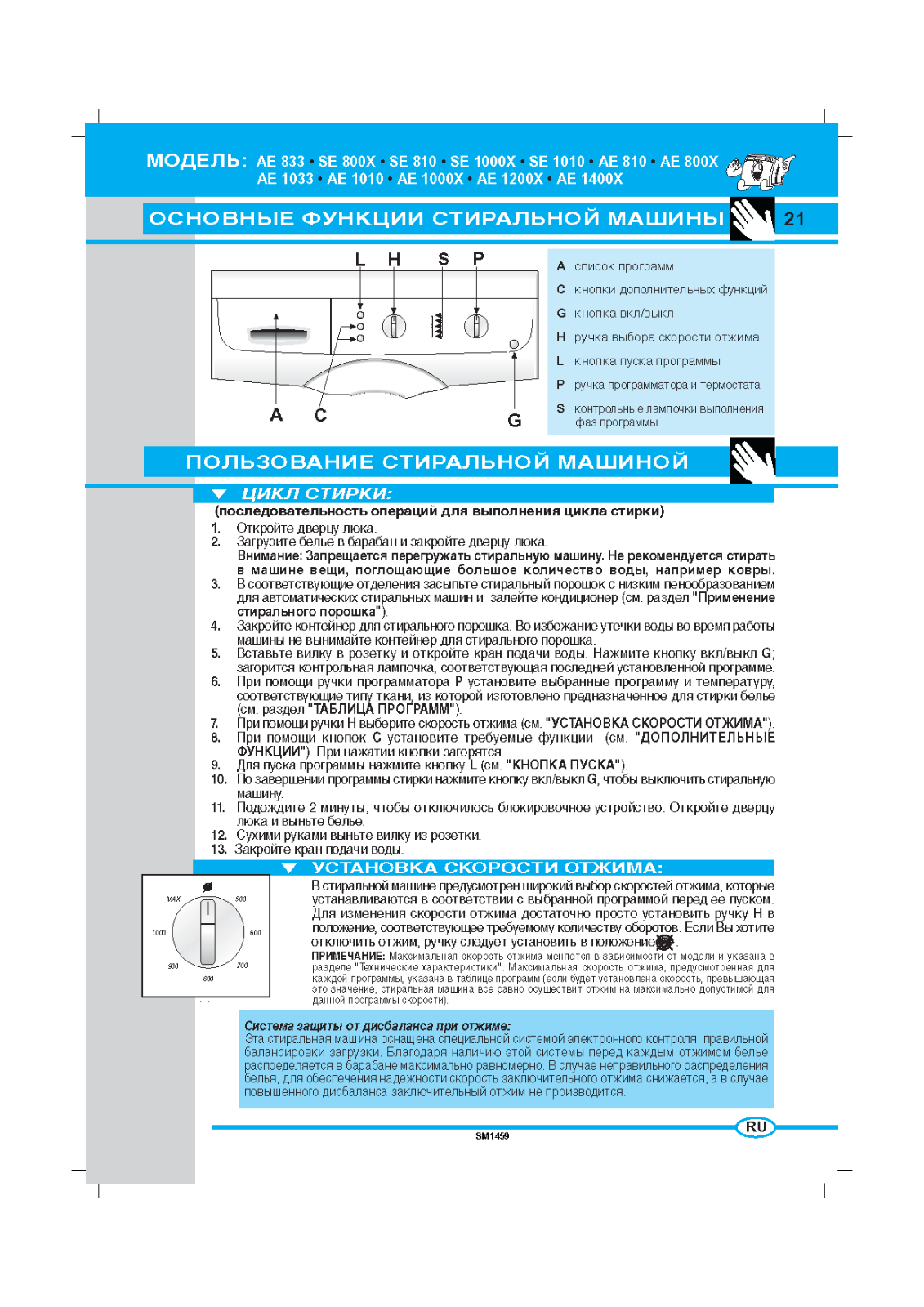 Ardo AE800X User Manual