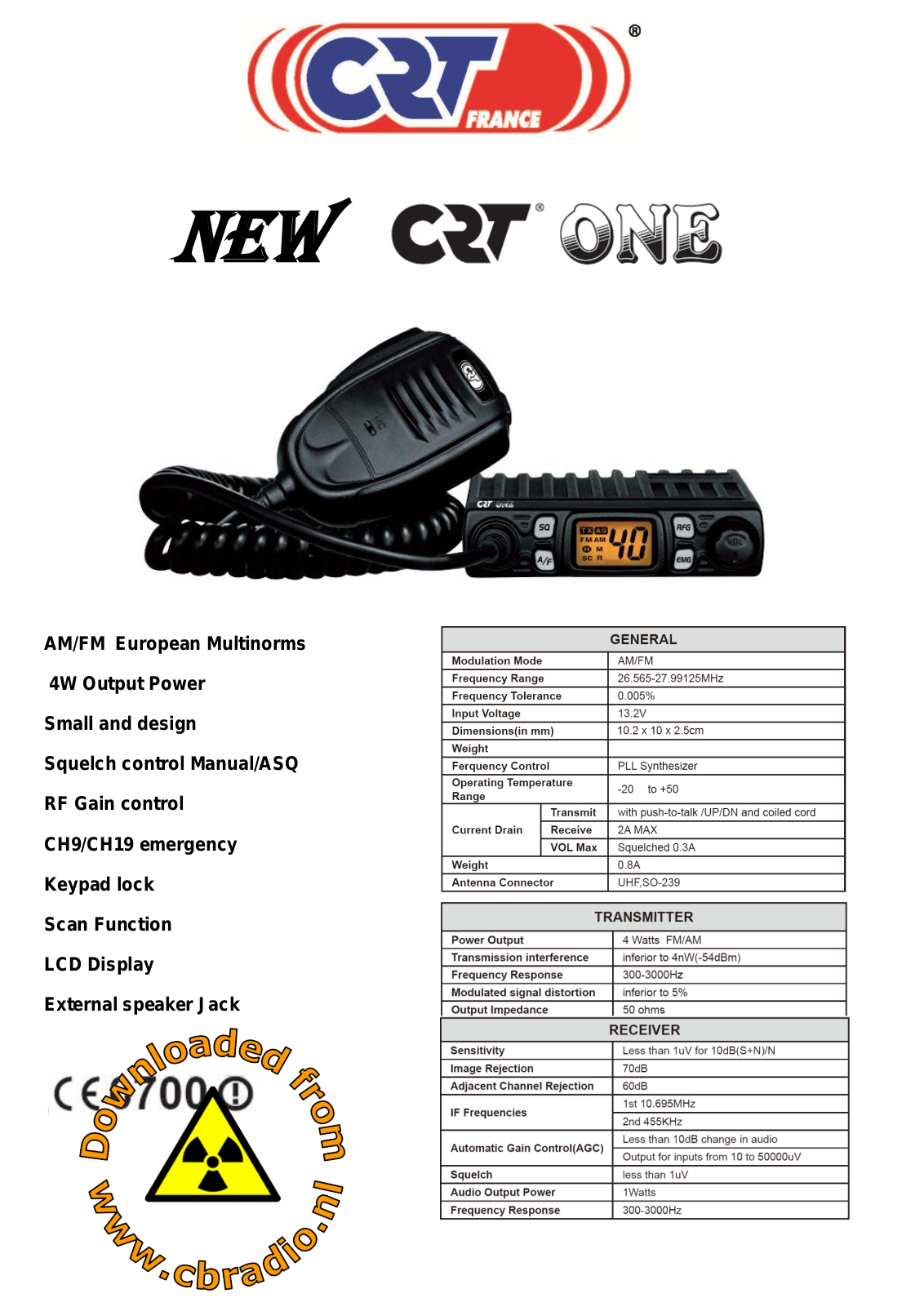 CRT One N Flyer - ManualMachine.com