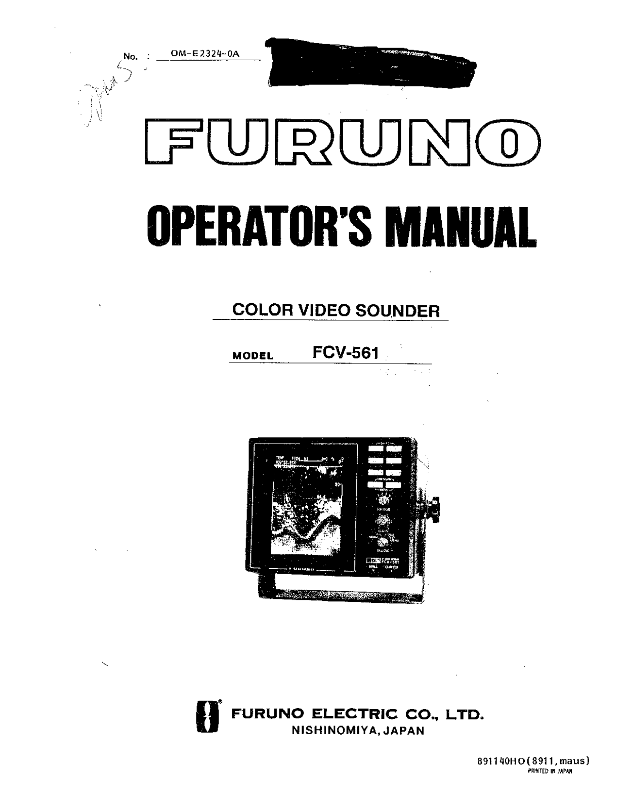 Furuno FCV-561 User Manual