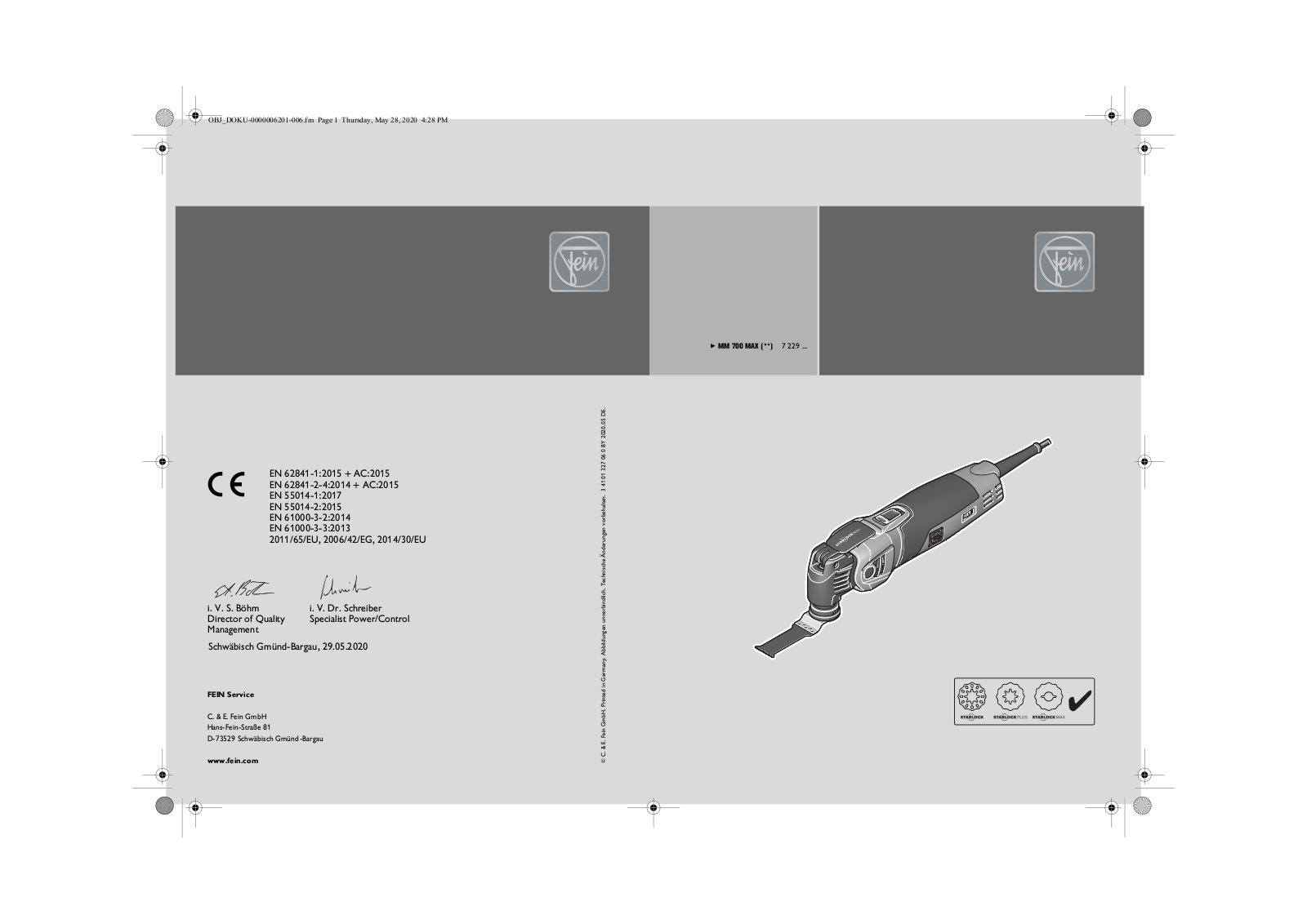 Fein MM 700 MAX User manual