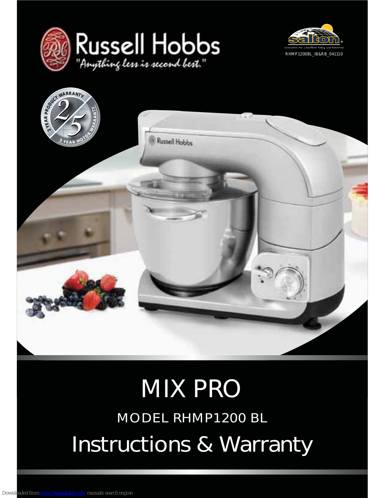 Russell Hobbs MIX PRO RHMP1200 BL Instruction Manual