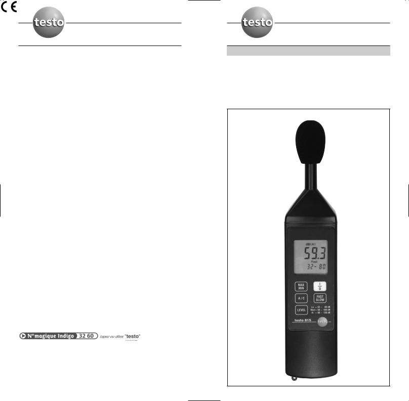 testo 815 User guide