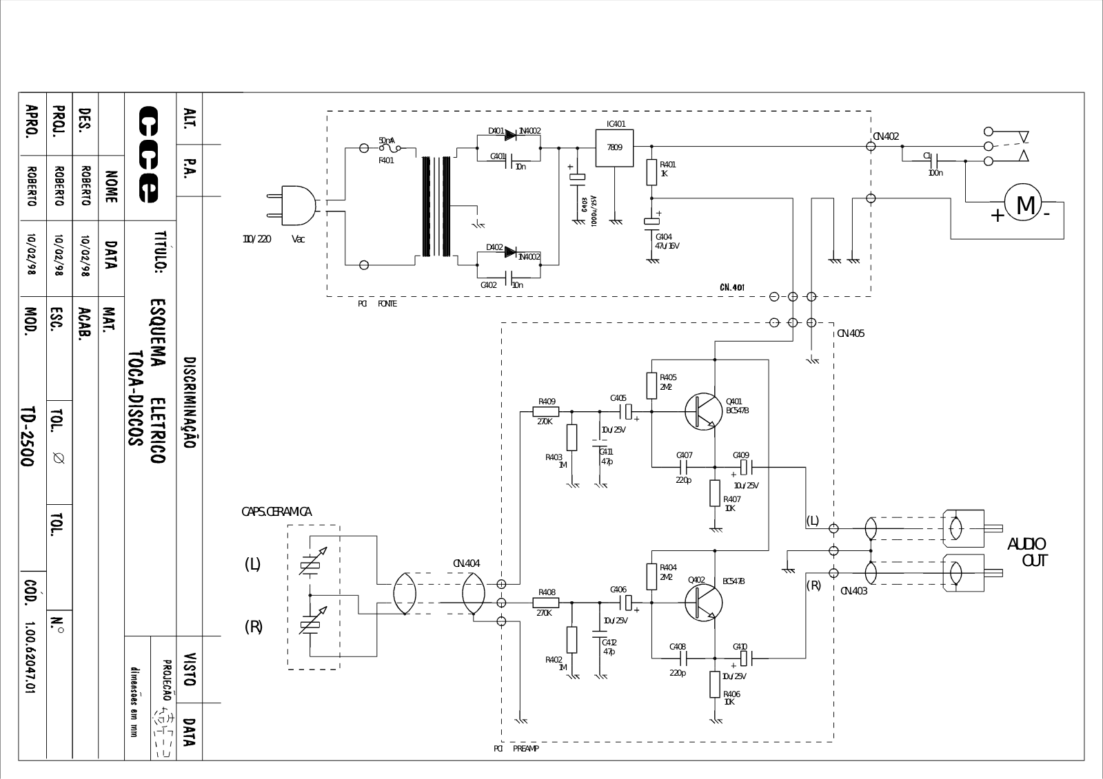 CCE TD 2500 Diagram