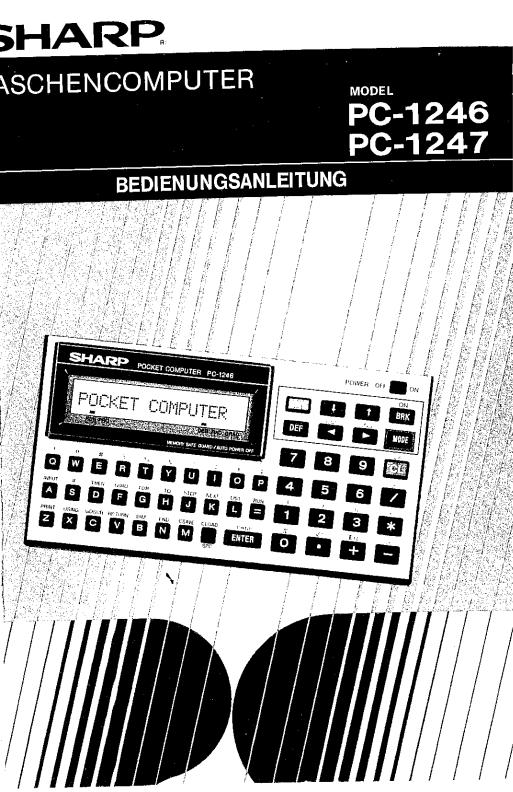 SHARP PC-1246, PC-1247 User Manual