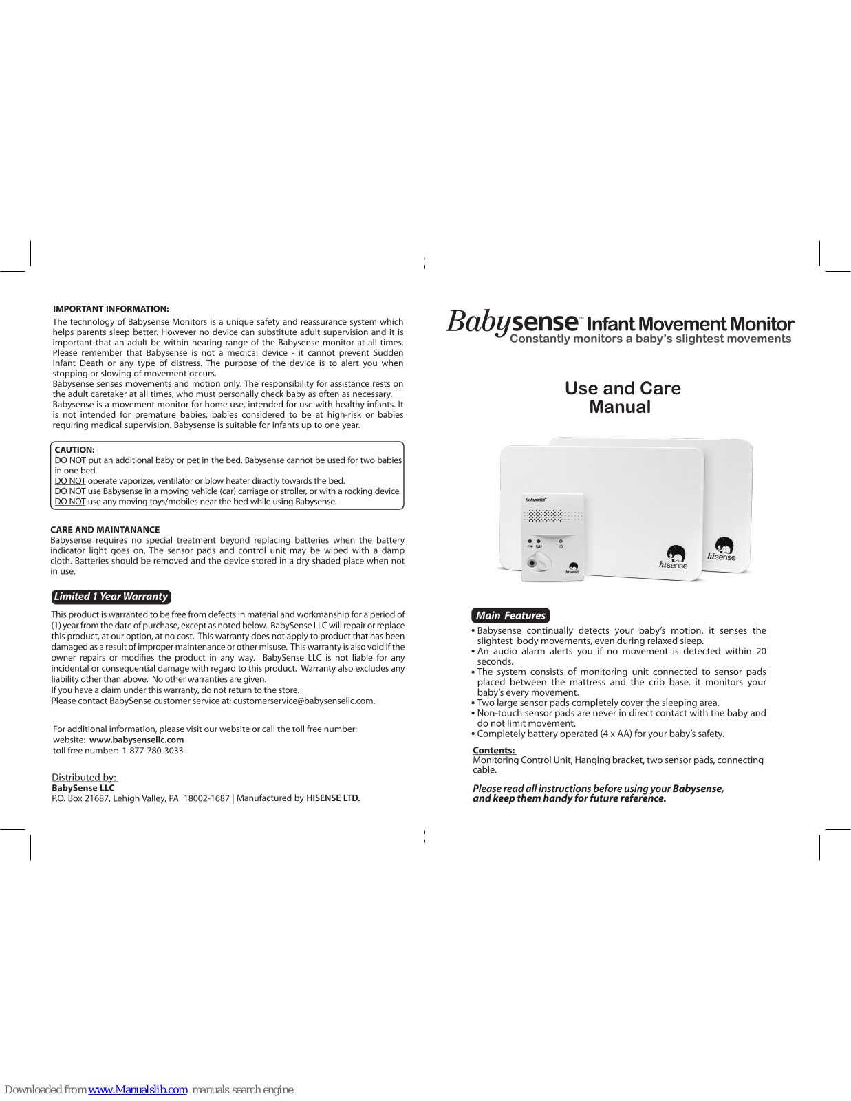 Hisense Babysense User Manual