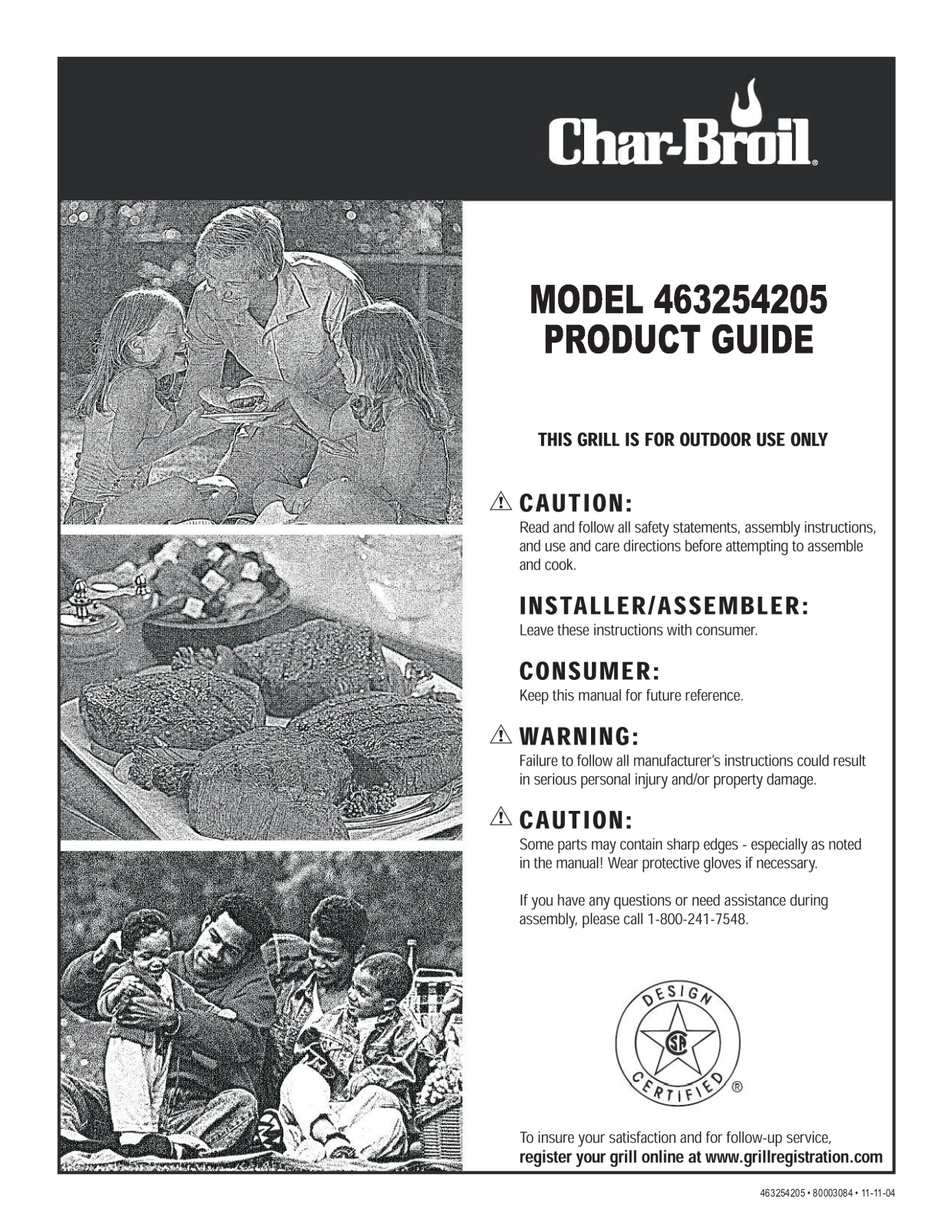 Charbroil 463254205 Owner's Manual