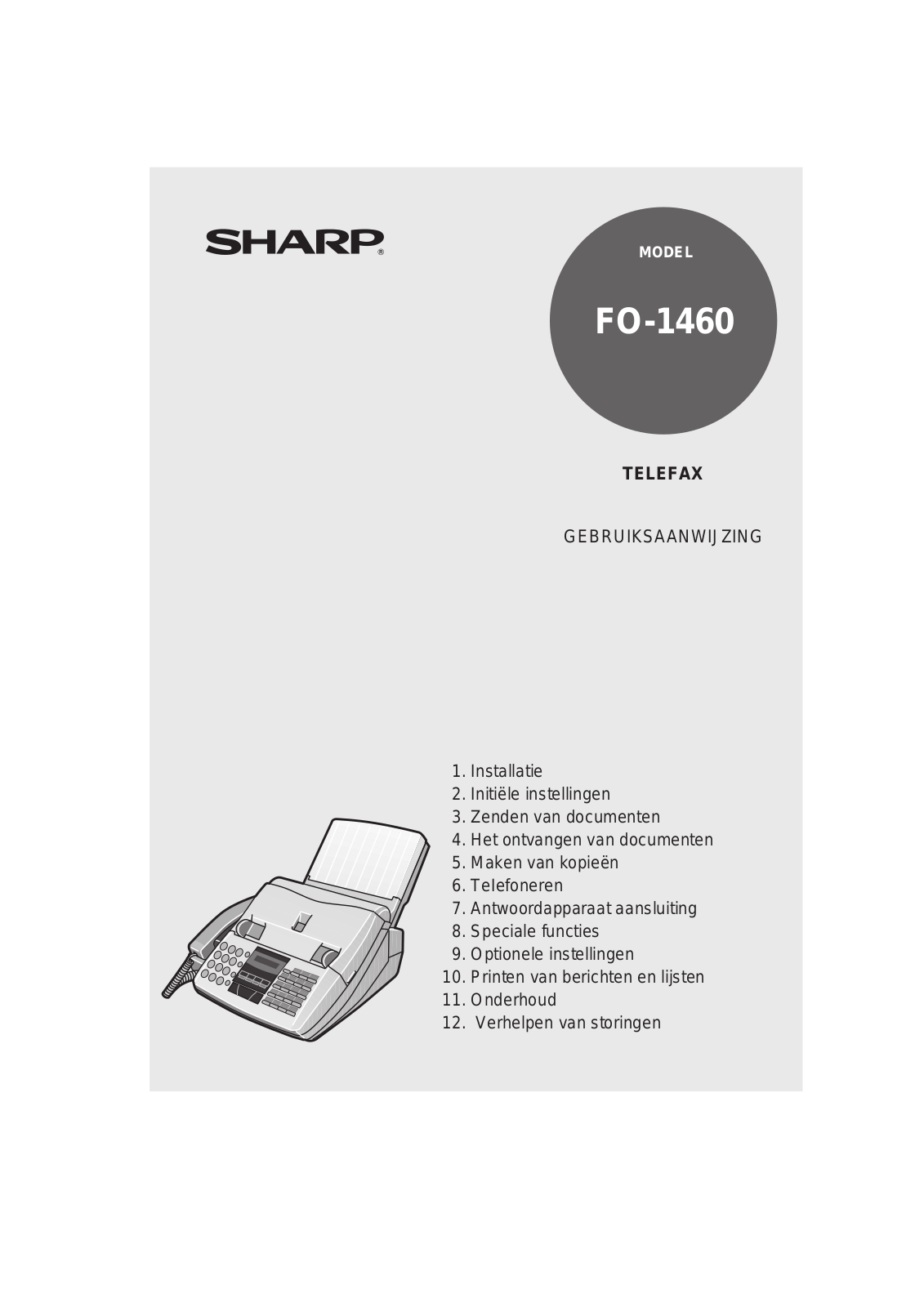 SHARP FO-1460 User Manual