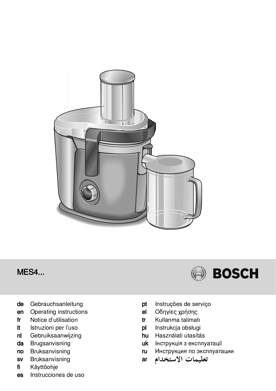 Bosch MES 4000 User Manual