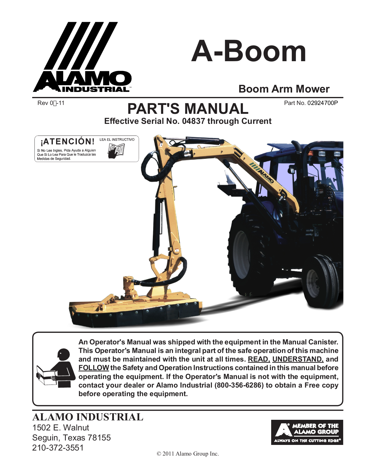 Alamo 4837 User Manual