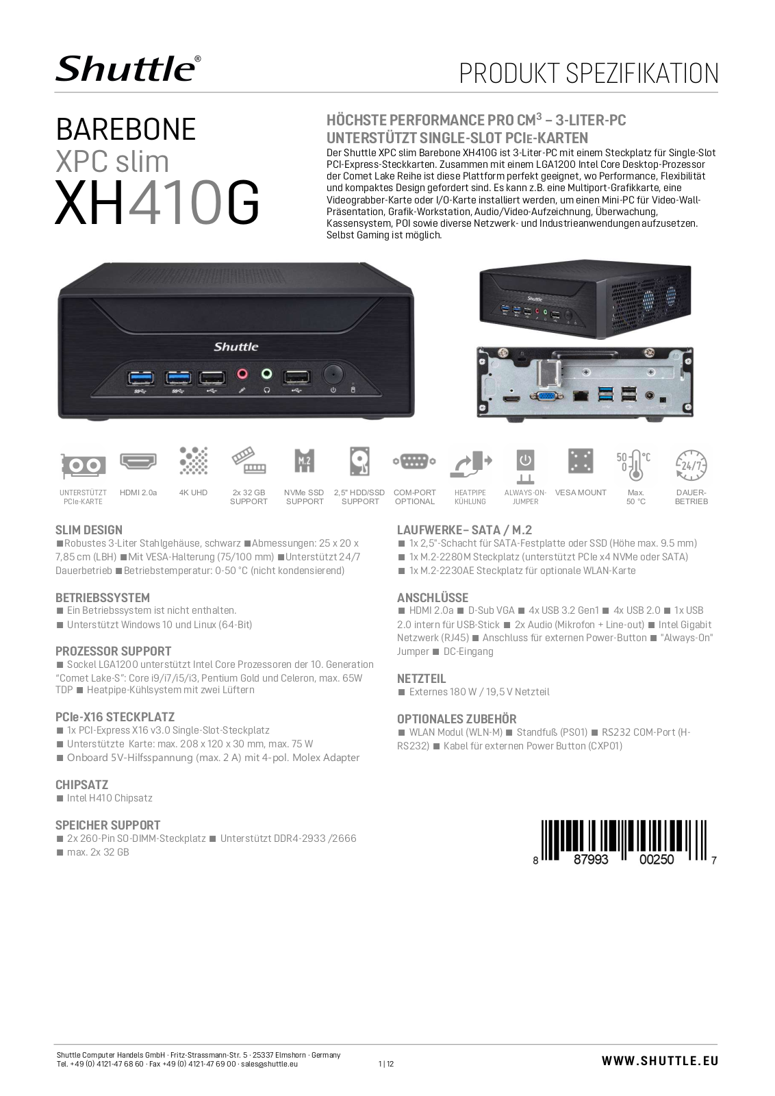 Shuttle XH410G User Manual