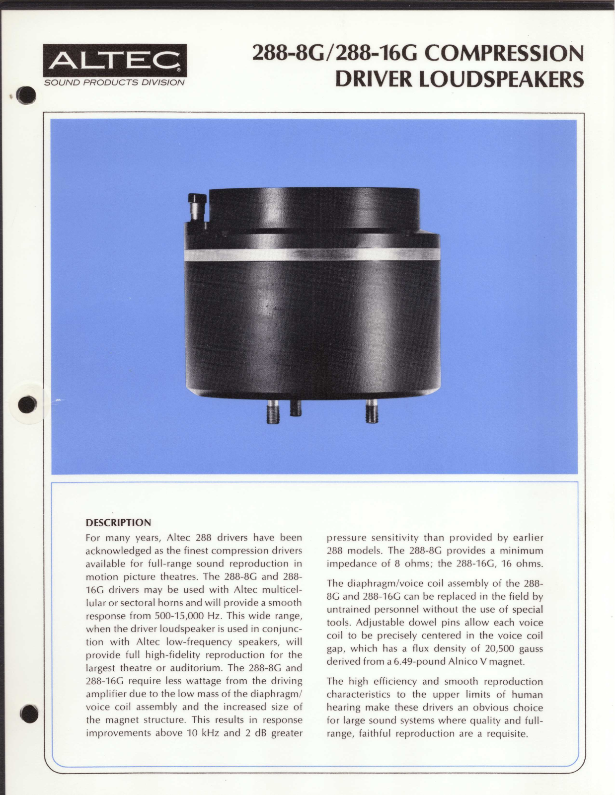 Altec lansing 288-8G HF, 288-16G HF Manual