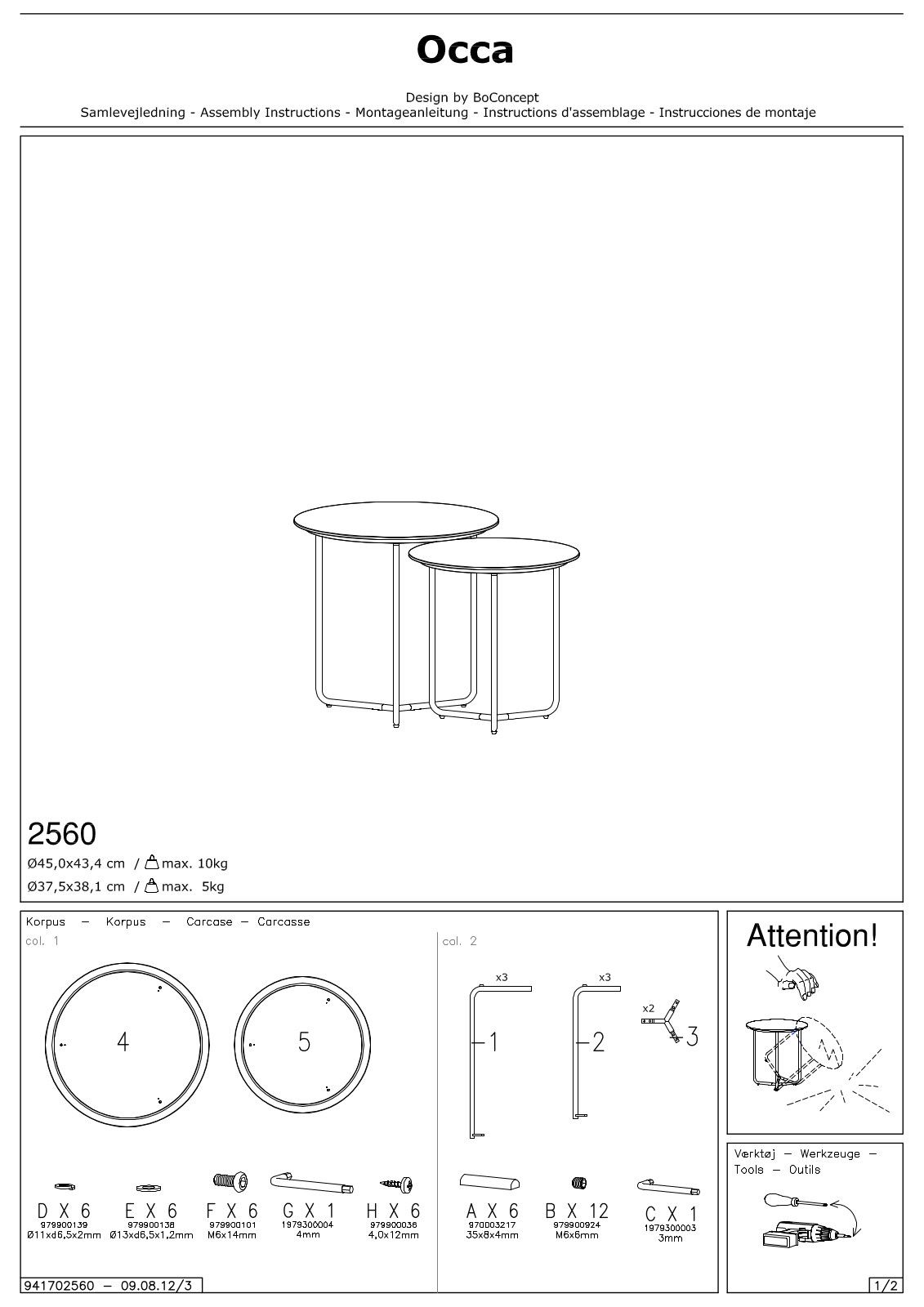 BoConcept 2560 Assembly Instruction