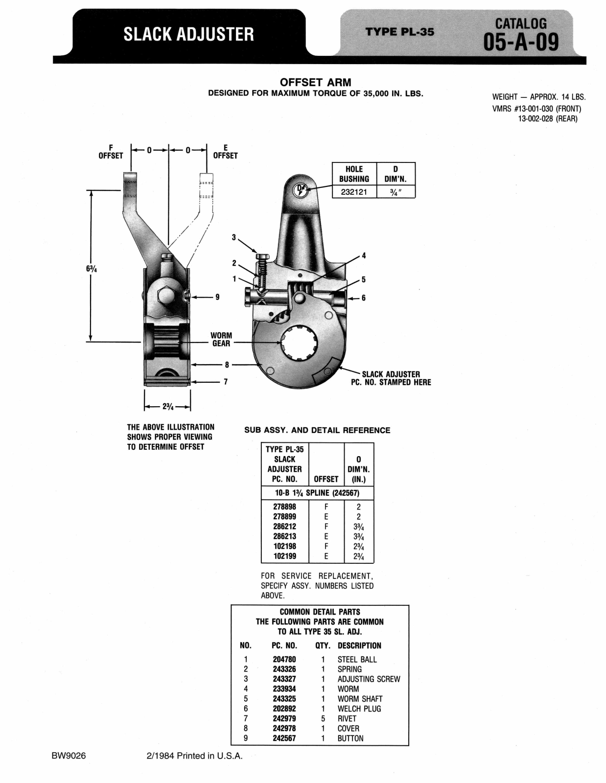 BENDIX 05-A-09 User Manual